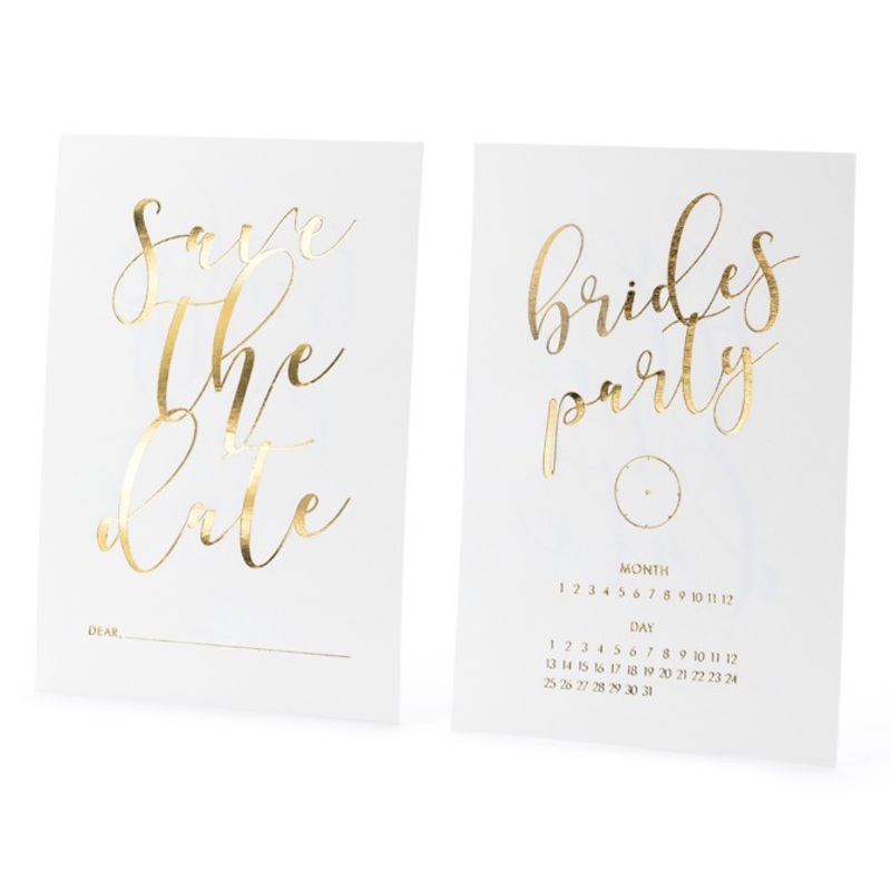 10 Save the Date Brides Party Invitation Cards
