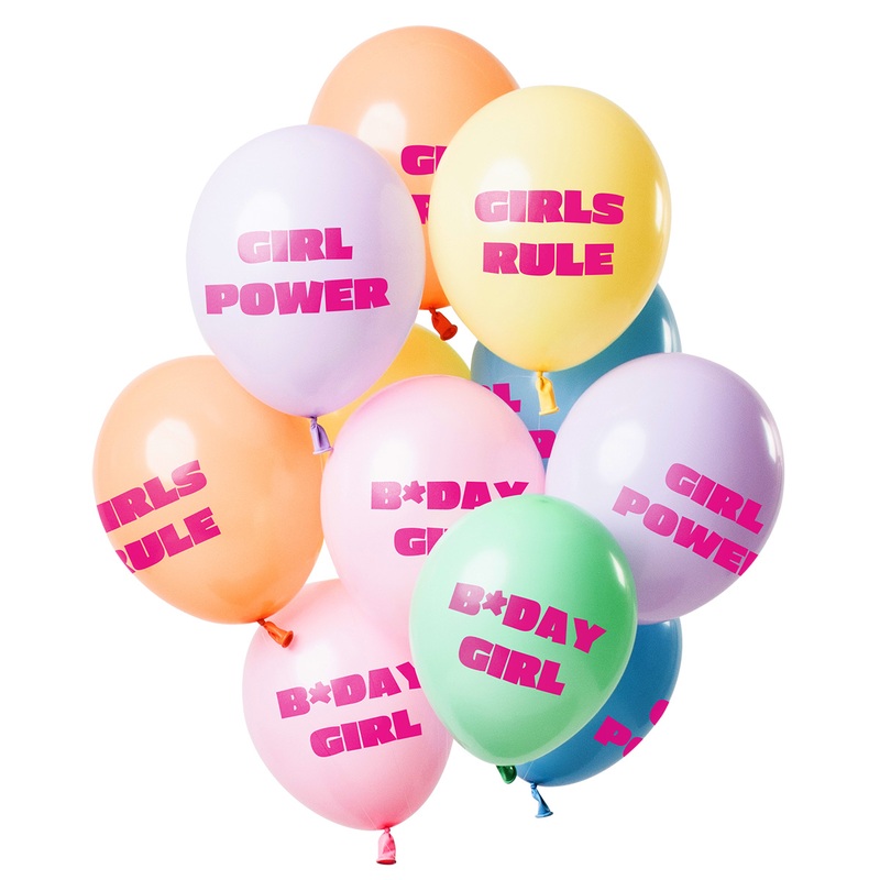 12 latex balloons BDay Girl