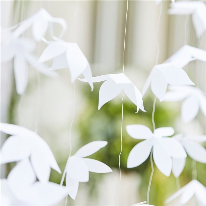 12 paper flowers hanger 1.8m