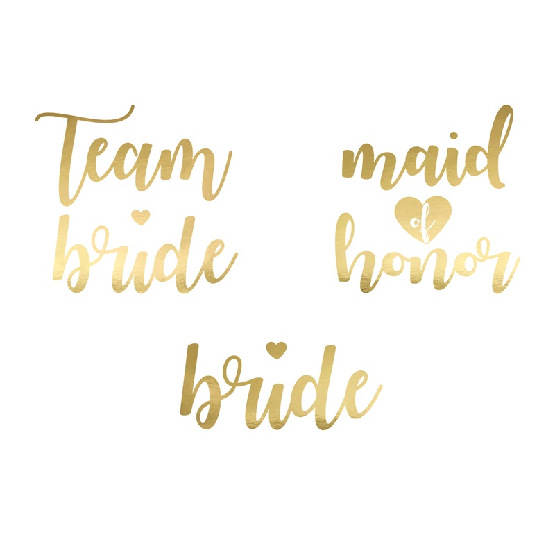 13 JGA bridal alert tattoos gold