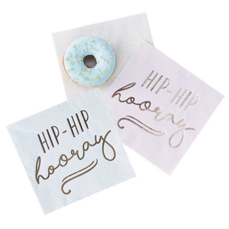 16 pastel mix napkins Hooray 33cm