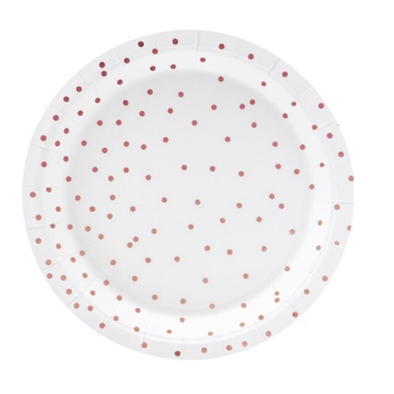 6 Party Queen paper plates white 18cm