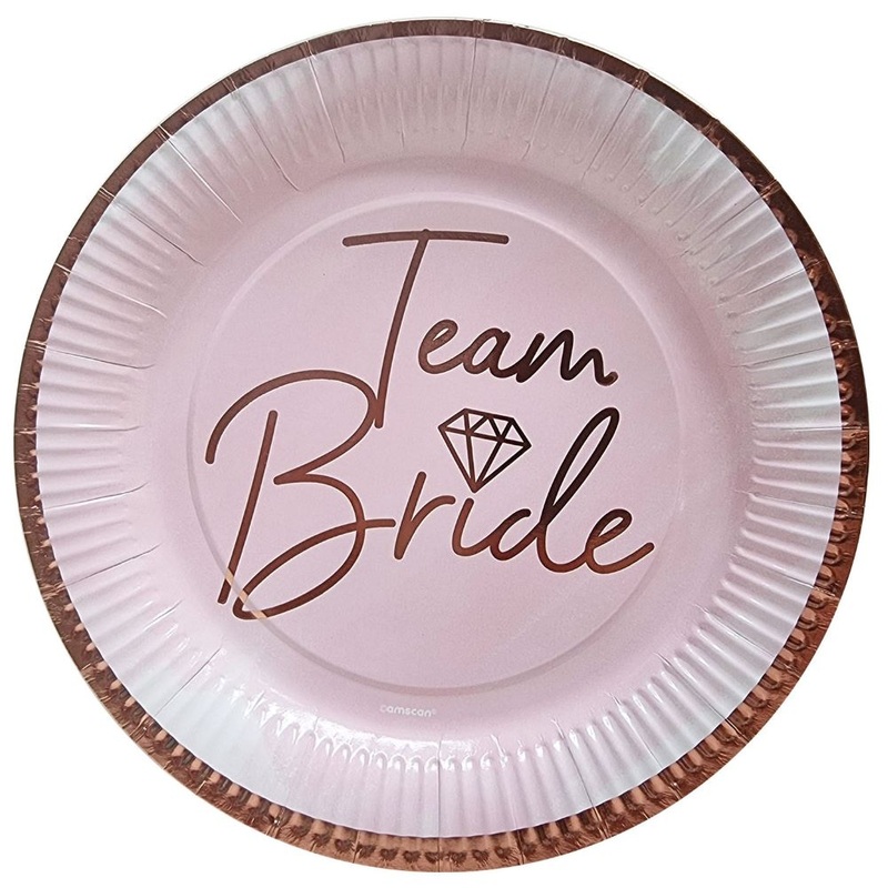 8 paper plates Shiny Bachelorette 23cm