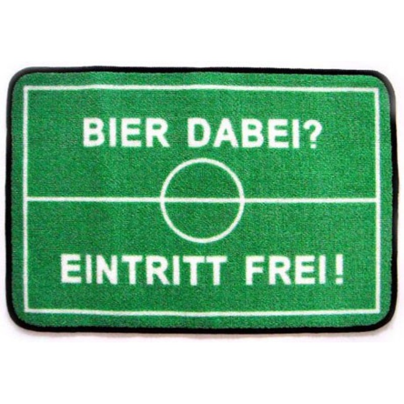 Beer with football doormat 57 x 37cm