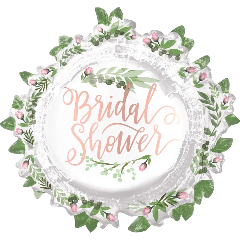 Bridal shower roses foil balloon