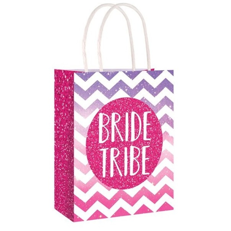 Bride Tribe zig zag pattern bag 22 x 18cm