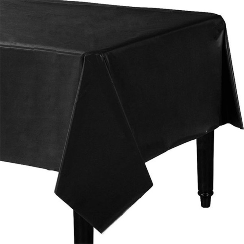 Classic foil tablecloth black 137x247cm