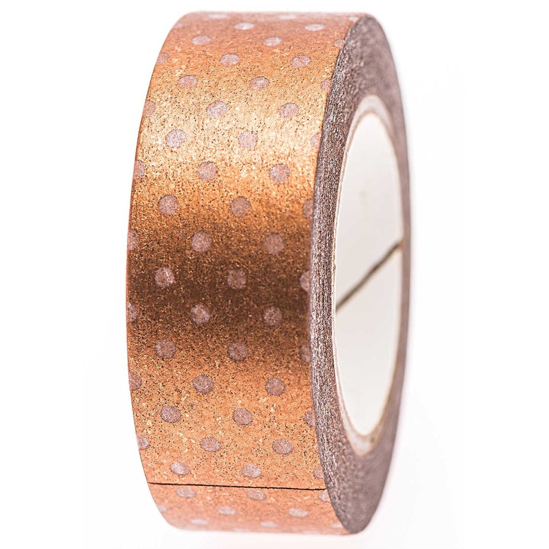 Dotted copper washi tape 10m