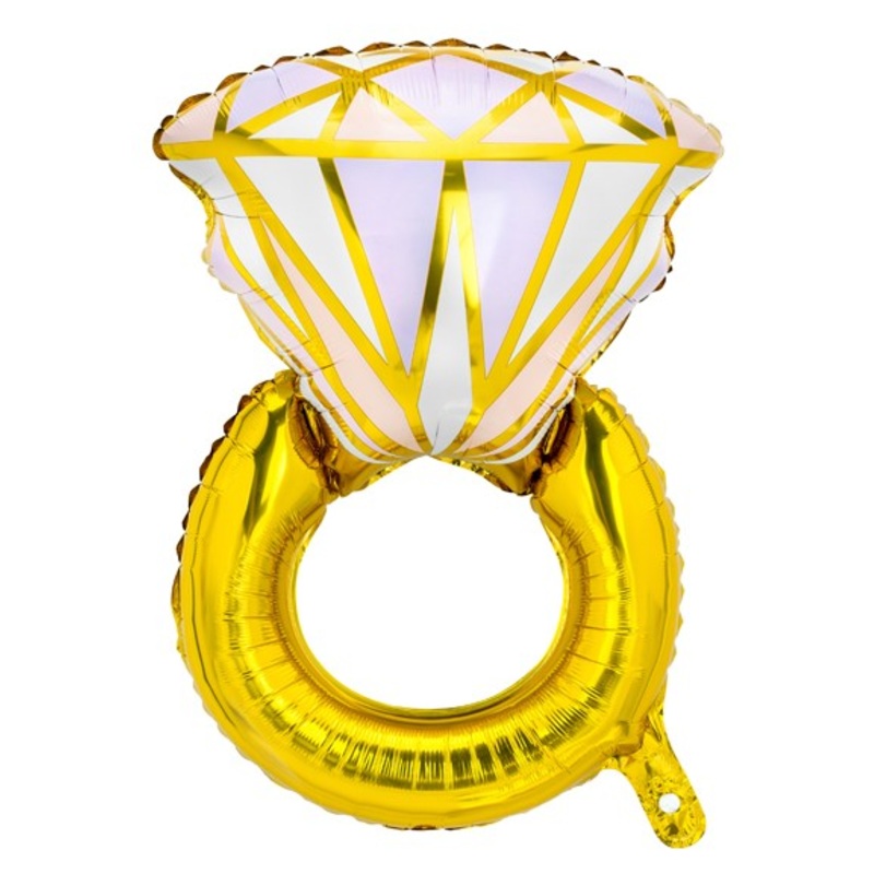 Golden Diamond Engagement Ring Balloon