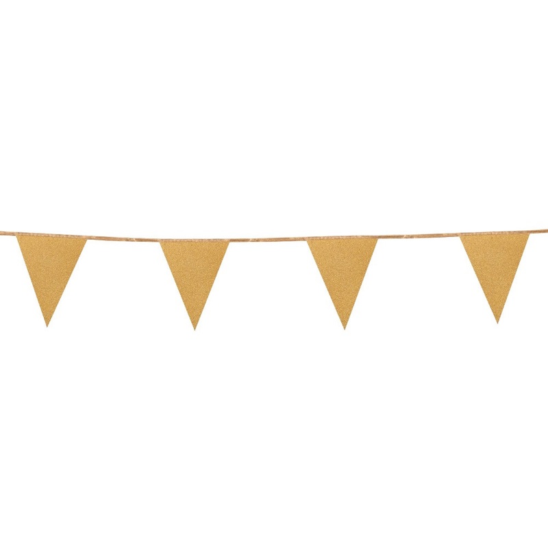 Pennant chain gold glitter 4m