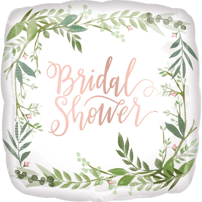 Square bridal shower rose balloon