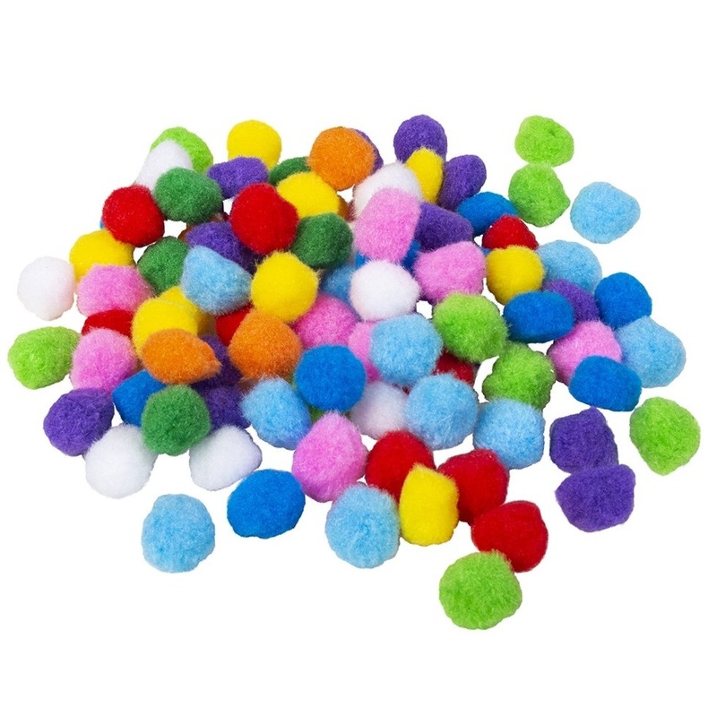 100 colorful decoration & handicrafts pompoms