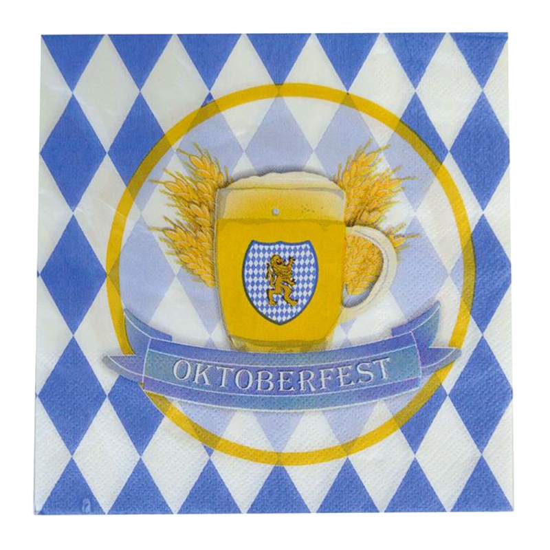 16 Bavarian Oktoberfest napkins