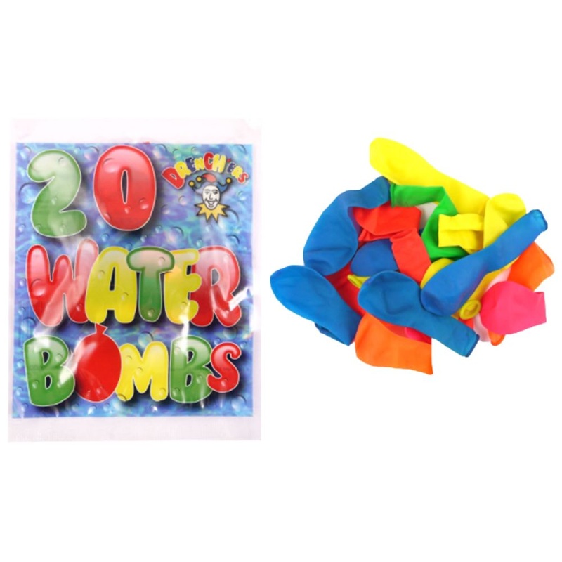 20 colorful neon water balloons