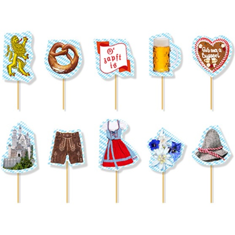20 Oktoberfest Gaudi Party Picks 8cm