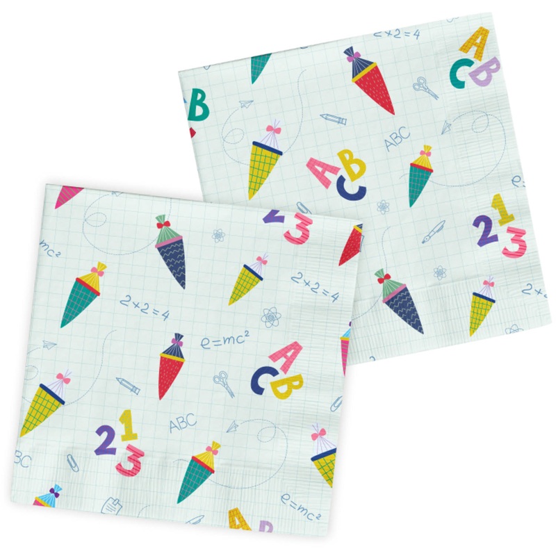 20 school napkins 33cm