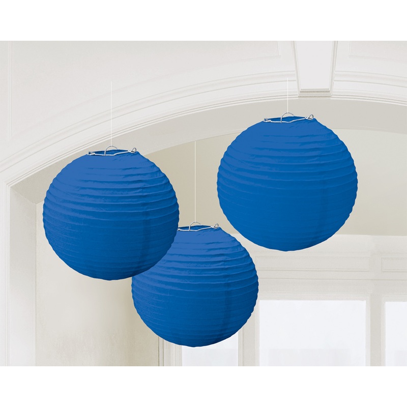 3 Summer Tale Chinese lanterns royal blue 20cm
