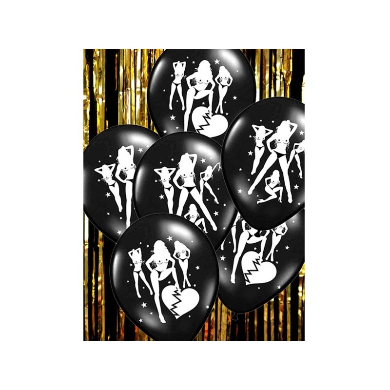50 hot balloons black and white