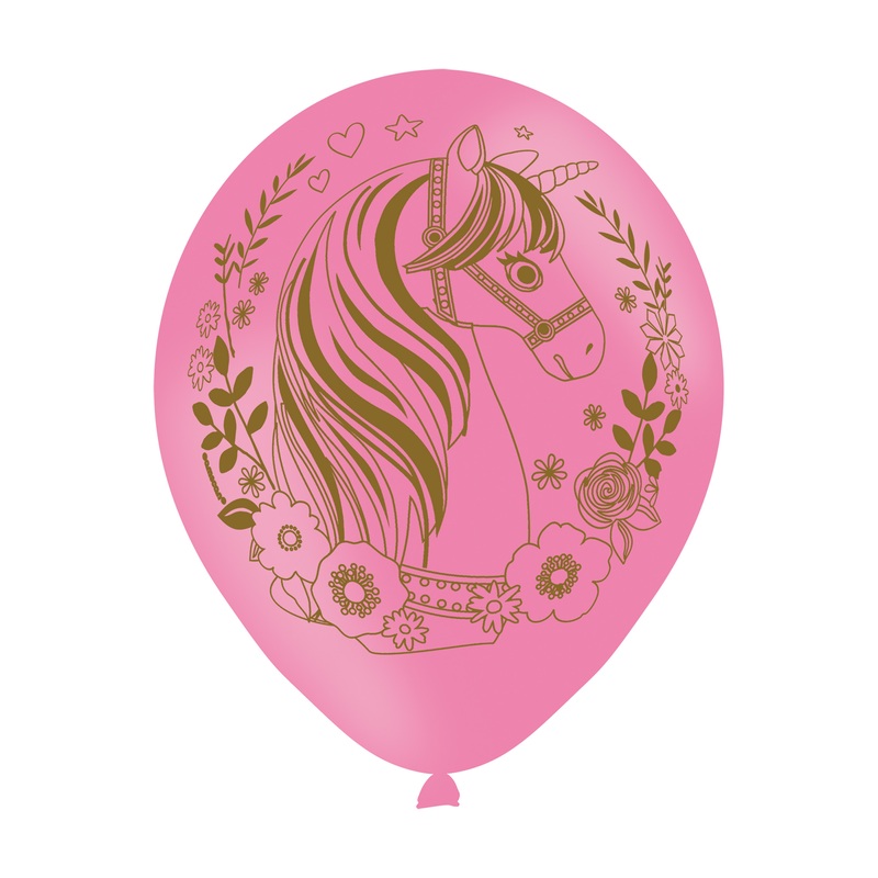 6 magical unicorn balloons