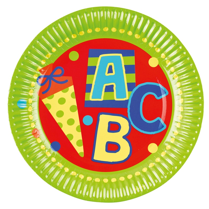8 First day of school paper plate 23cm