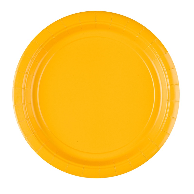 8 paper plates Partytime Honey 22.8cm