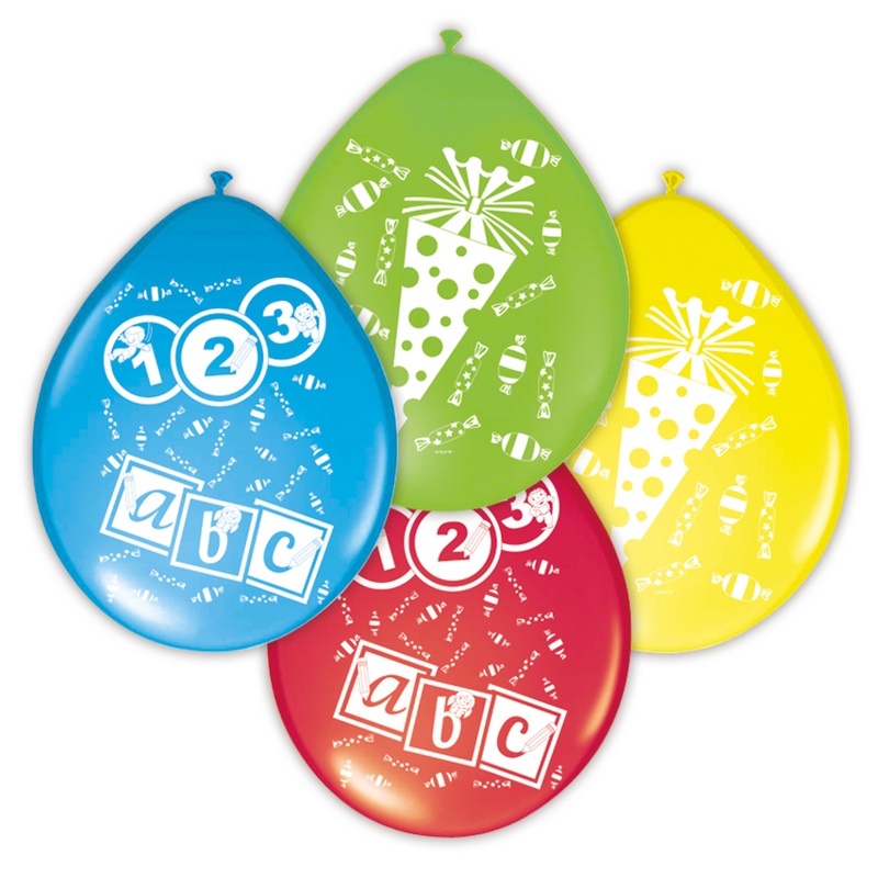8 school start balloons ABC 30cm