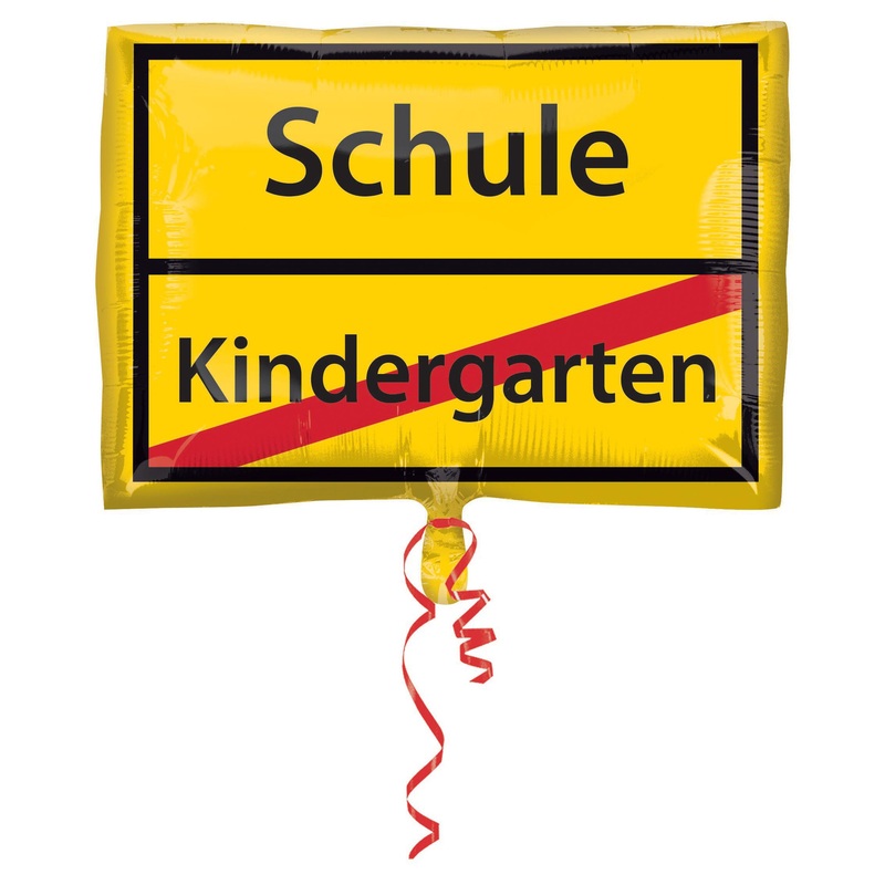City sign foil balloon starting school 43 x 30cm
