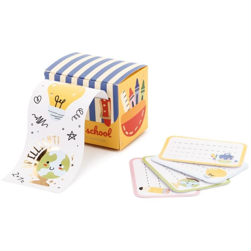 Colorful exercise book stickers