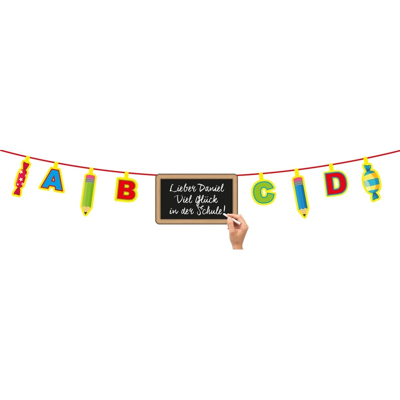 DIY school start garland 4m