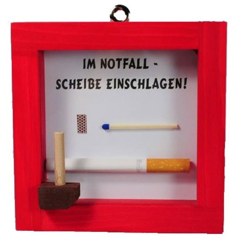Emergency wooden box cigarette 12 x 12cm