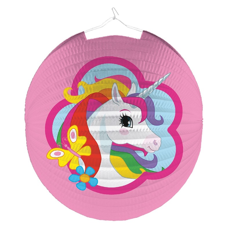 Enchanting unicorn lantern Rainbow Sparkle 25cm