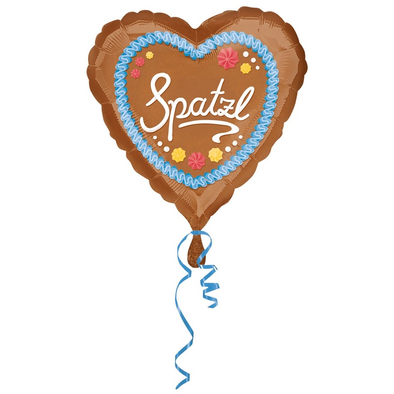 Gingerbread Heart Foil Balloon 43cm