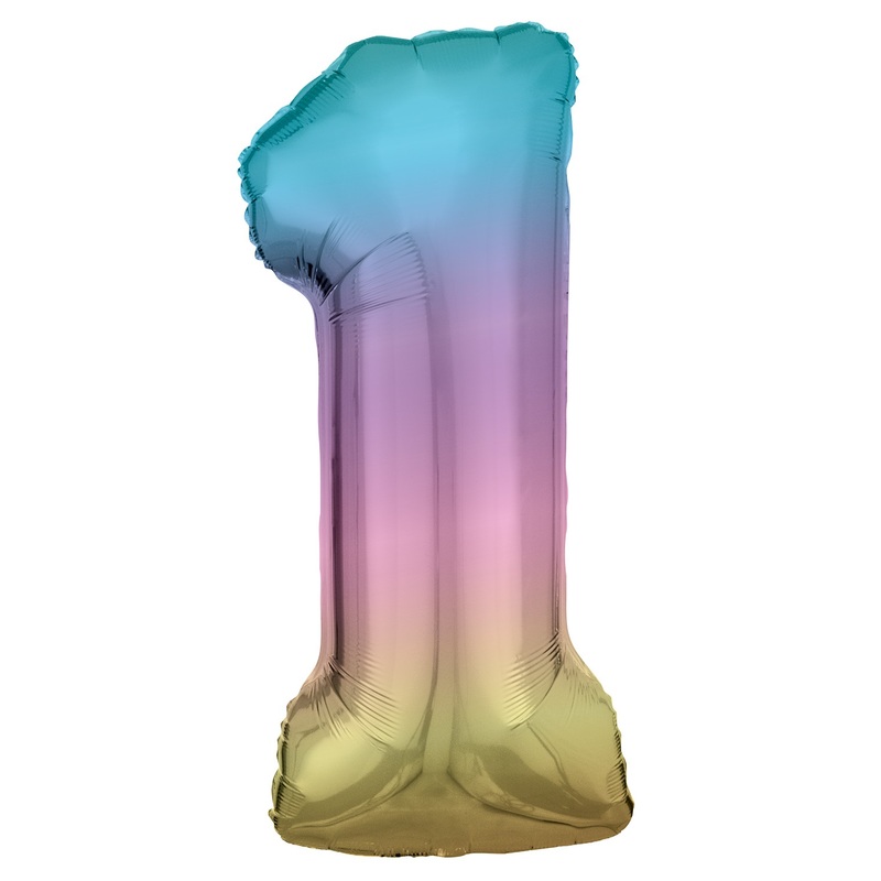 Noble rainbow number 1 balloon 86cm