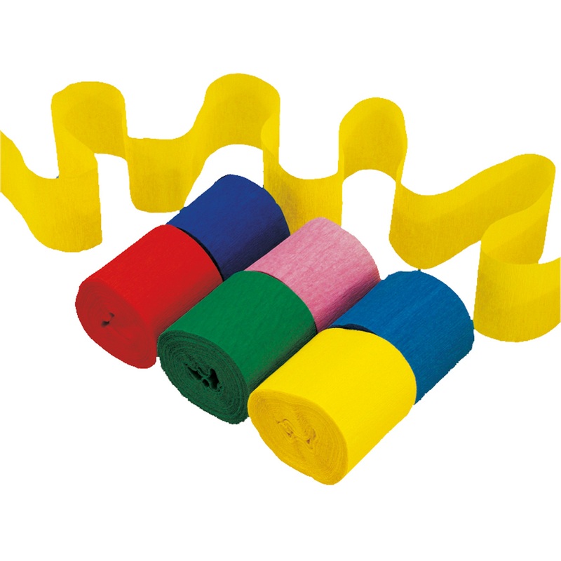 Party fun crepe streamers colorful 6 pieces