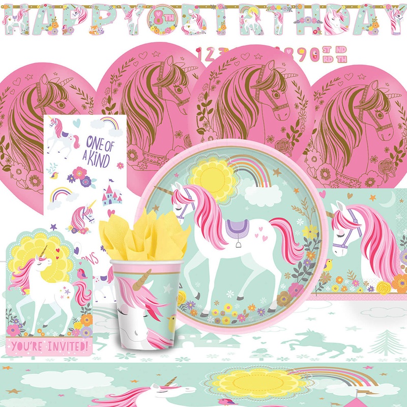 Party set fantasy unicorn 60 pieces