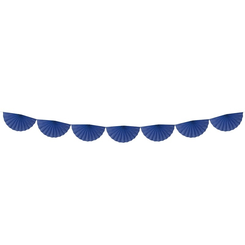 Rosette garland Daphne dark blue 3m x 40cm