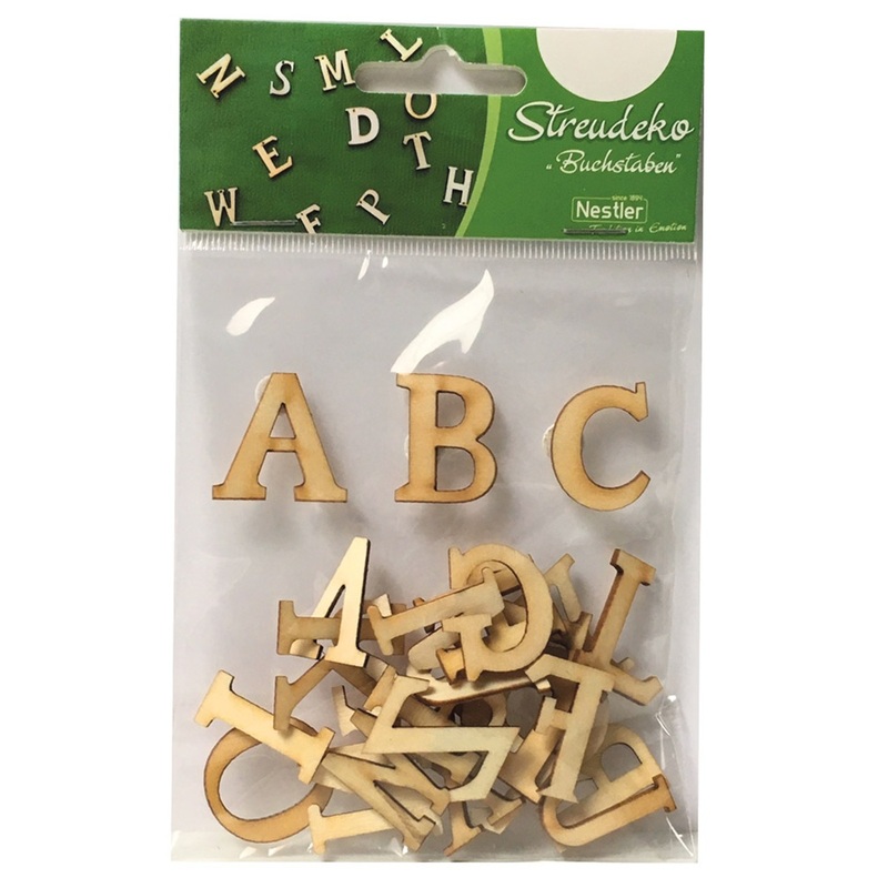 Scatter decoration letter set made of wood