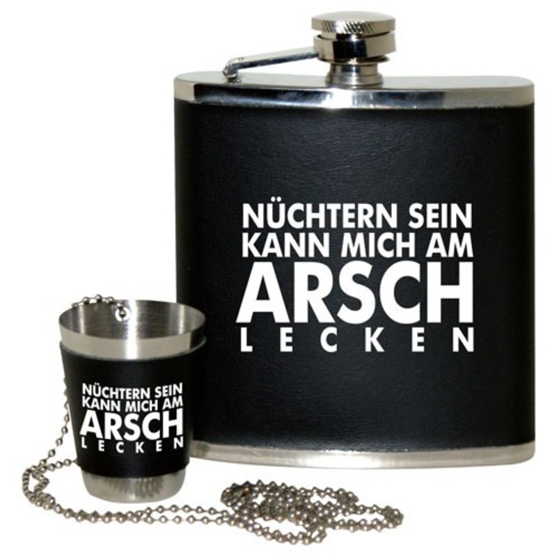 Sober His Hip Flask And Shot Glass