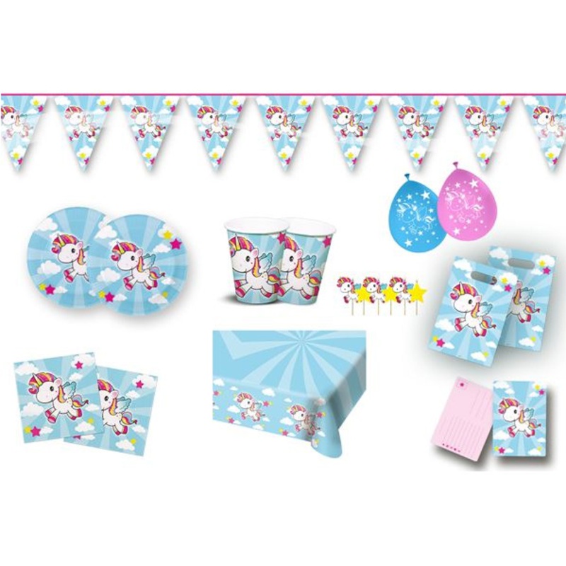 Unicorn Poppy party set 68 pieces