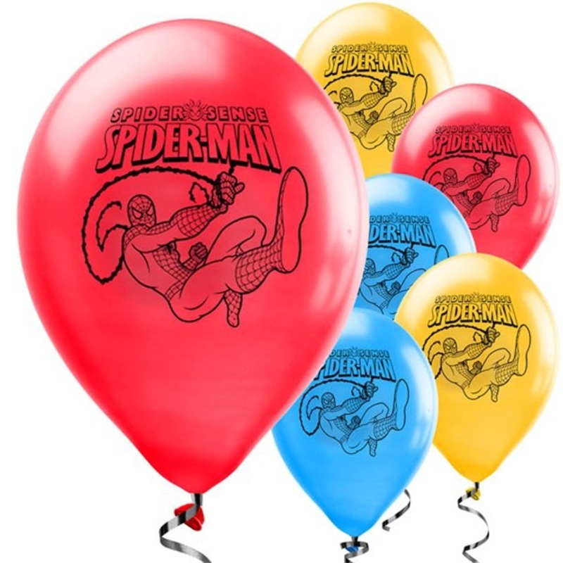6 Spider-Man balloons 28cm