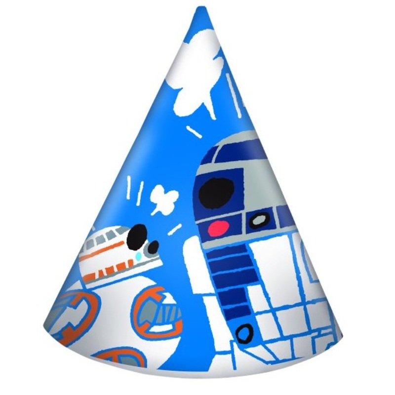 6 Star Wars Forces party hats 16cm