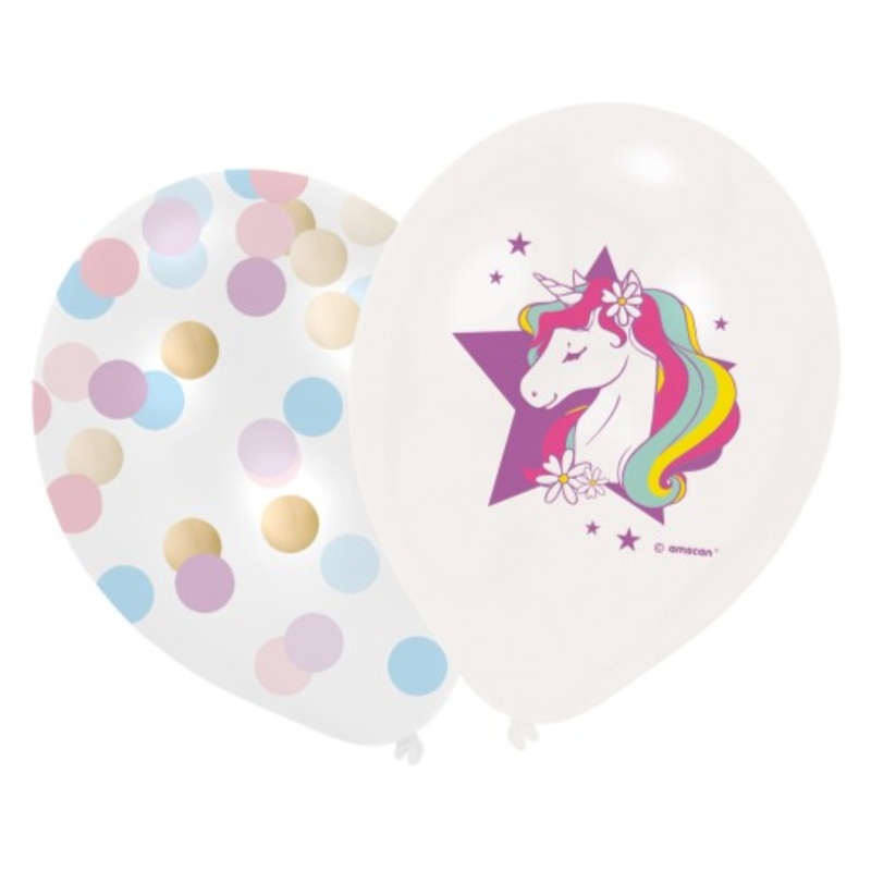 6 Unicorn Dreams latex balloons 30cm