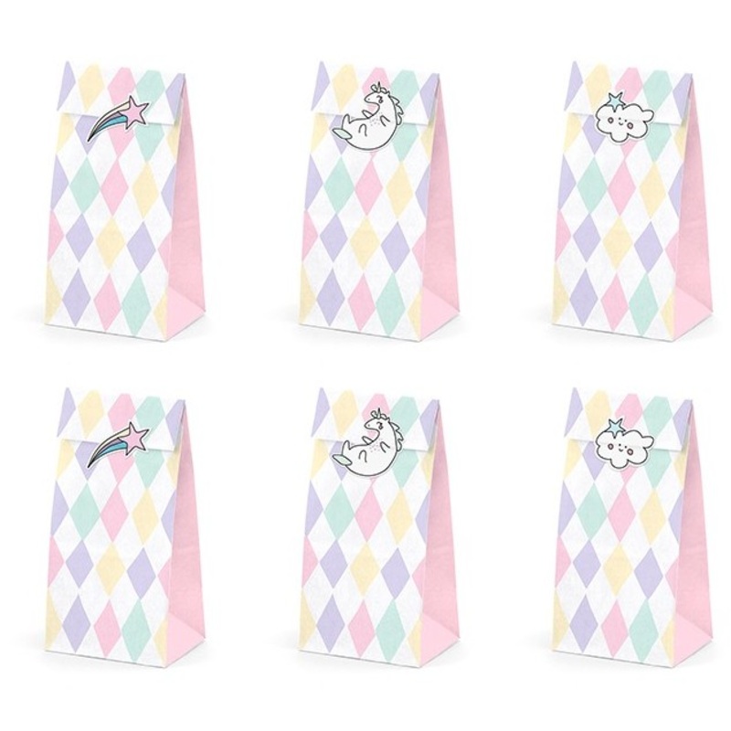 6 unicorn twinkle gift bags