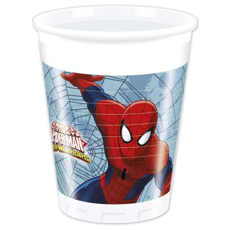 8 Spiderman Web Warriors cups 200ml