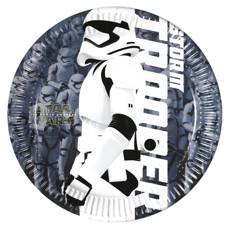 8 Star Wars The Force paper plates 20cm