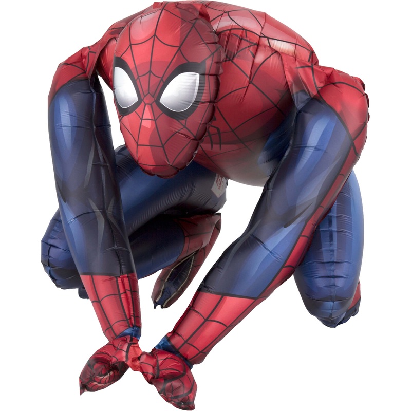 Seated Spiderman foil balloon