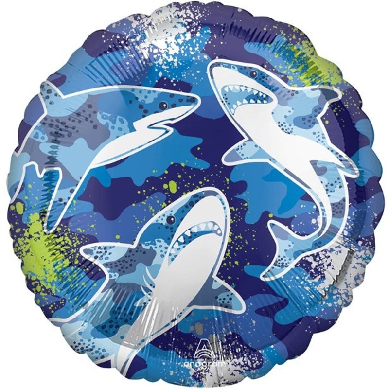 Shark foil balloon 43cm