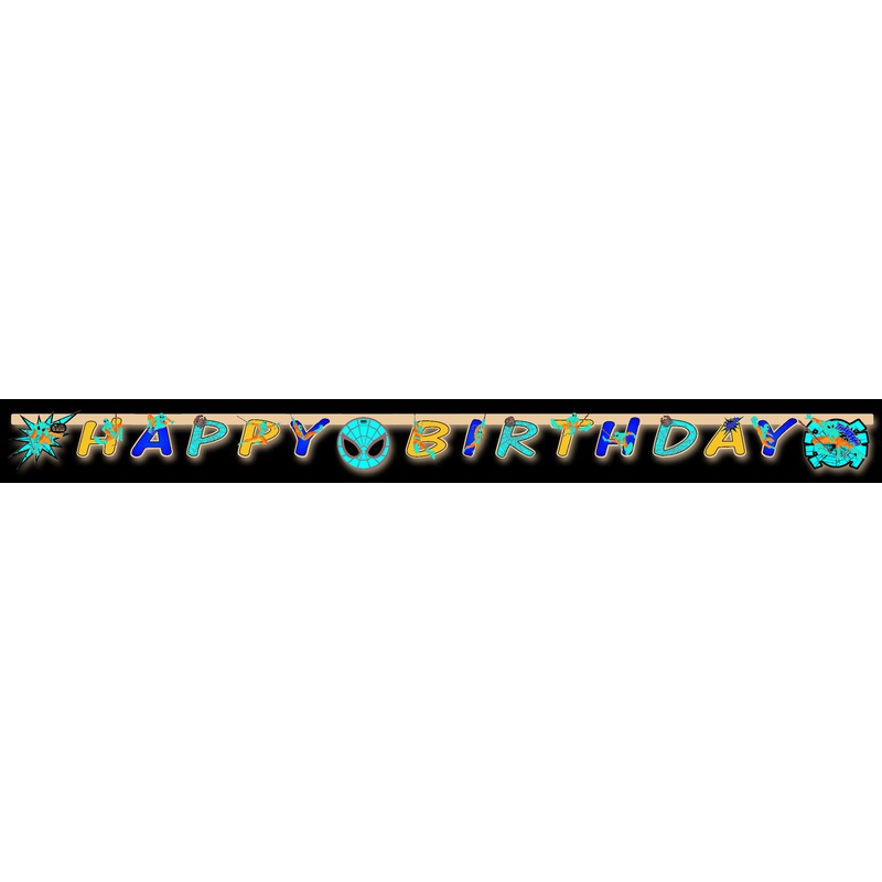 Spiderman comic garland 2.4m