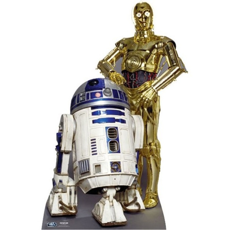 Star Wars R2D2 and C3PO cardboard display 166cm