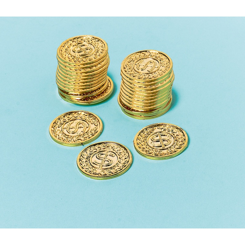 144 dollar sign gold coins